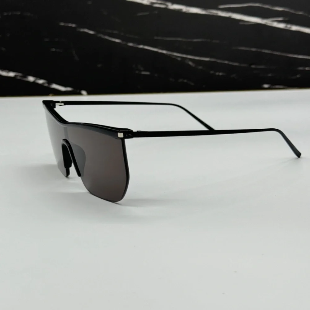 NEW SL 519 MASK 001 SAINT LAURENT BLACK OVERSIZED SL519 001 WOMEN SUNGLASSES - Picture 7 of 11